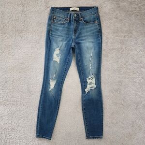 Gap Womens True Skinny Jeans Distressed Whiskered Size 2/26